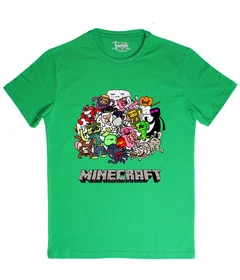 Майнкрафт лого на зеленой